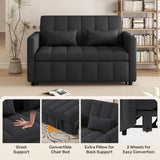 3-in-1 Convertible Modern Sofa Bed Sleeper Couch Storage Portable 5-Level Adjustable Backrest Living Room Home Dining Hotel