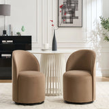 Modern Velvet Kitchen Swivel Accent Chair Luxury Barrel Chair for Living Room Dining Room Elegant Upholstered Leisure Chair