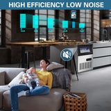 120LBS/24H Commercial Ice Maker Machine, 40 Cubes/Cycle, Self-Cleaning, Quiet Operation for Home, Restaurant, Bar, Coffee Shop