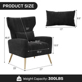 Modern Handmade Convertible Accent Chairs Upholstered Velvet Fabric Reading Chair Mid Century Arm Chair Comfy Armchair