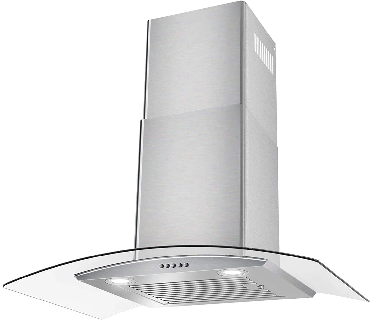 Range Hood 30 Inch, Tieasy Wall Mount Kitchen Hood with Ducted/Ductless Convertible Duct, Stainless Steel Chim