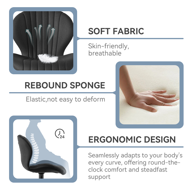 Ergonomic Modern Steady Swivel Leather Rebound Sponge Adjustable Height Outdoor Gym Bar Stool Iron Base