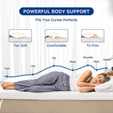 Cooling Durable Breathable Polyester Fiber Mattress Topper Slow Rebound Anti-Slip Design Adjustable Straps Home Furniture School