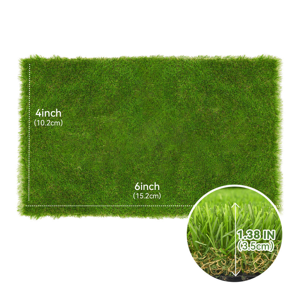 Premium 35mm Odorless Artificial Grass Rug Easy to Cut & Clean Faux Lawn Turf for Garden Balcony Backyard & Indoor Playground