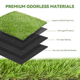 Premium 35mm Odorless Artificial Grass Rug Easy to Cut & Clean Faux Lawn Turf for Garden Balcony Backyard & Indoor Playground