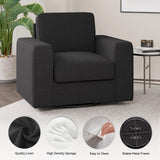 Swivel Accent Sofa Chair Extra Wide Leisure Chair Eco-Friendly Waterproof Fabric Durable Living Room Hotel Bedroom