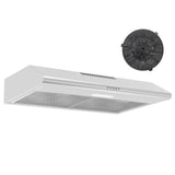 SNDOAS Under Cabinet Range Hood 30 Inch,Ductless Range Hood with Charcoal Filter,Kitchen Vent Hood with Button Control 3 Speeds