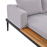 Outdoor Patio Chaise Lounger for 2 Person