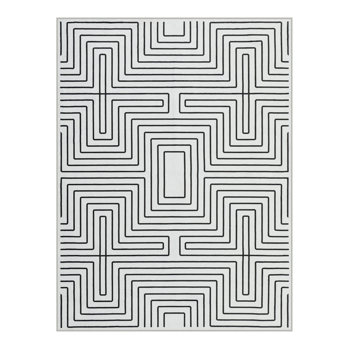 Geometric Area Rug, Washable Non Slip Living Room Bedroom Rug