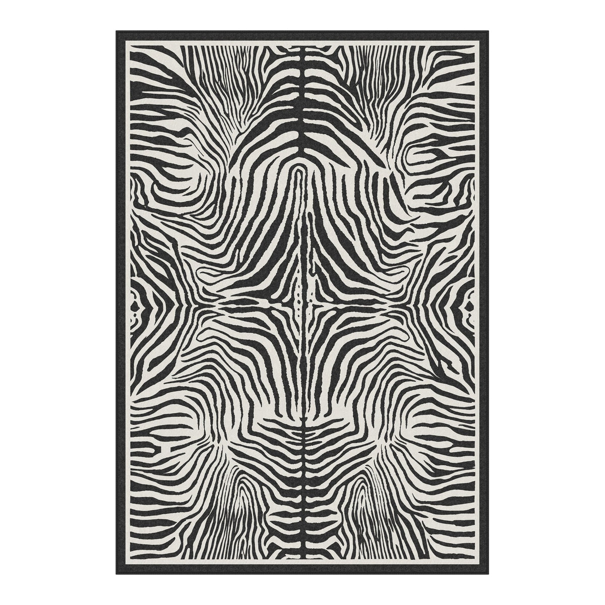 Zebra Print Area Rug, Washable Non Slip Living Room Bedroom Rug