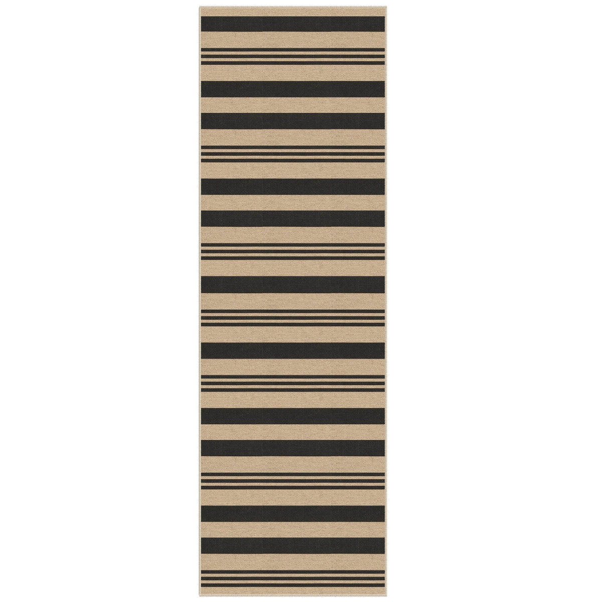 Striped Easy Jute Area Rug and Runner Rug, Washable Non Slip Hallway Kitchen Entryway Rug