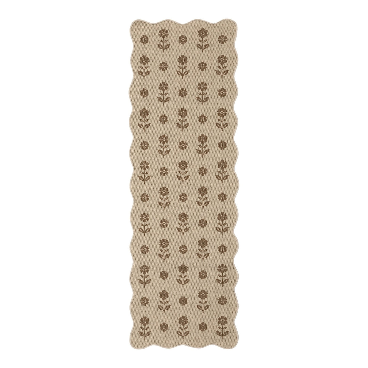Floral Easy Jute Area Rug and Runner Rug, Washable Non Slip Hallway Kitchen Entryway Rug