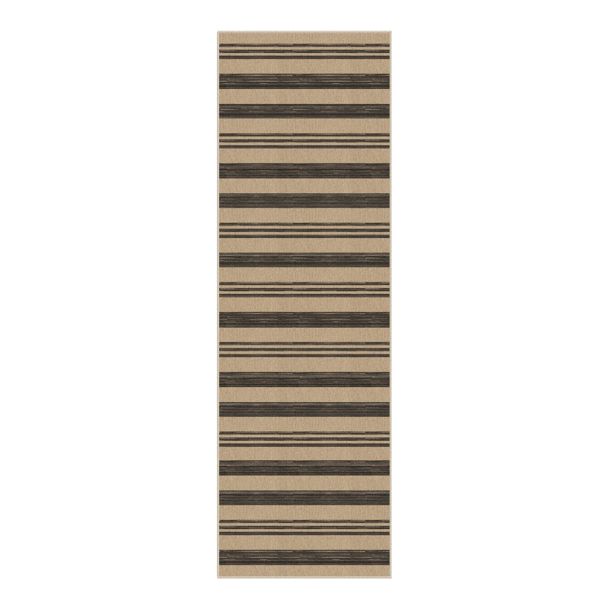 Striped Easy Jute Area Rug and Runner Rug, Washable Non Slip Hallway Kitchen Entryway Rug