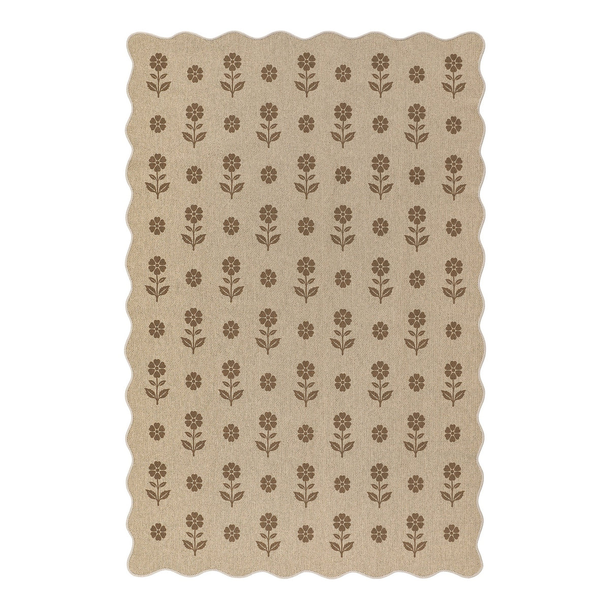Floral Easy Jute Area Rug and Runner Rug, Washable Non Slip Hallway Kitchen Entryway Rug
