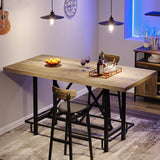 62.99" Bar Table, Farmhouse Pub Bar Counter Height Table(without Footrest)