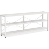 3-Tier Sofa Console Table with Metal Frame