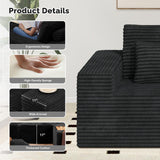 Modular Extendable Convertible Sectional Cloud Couches L-Shaped Chaise Upholstered Deep Seat Boneless Sofa Bed No Assembly