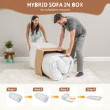 Modern Square Chenille Extendable Convertible Sofa Bed Set 2-3 Seater Non-Assembly Removable Pillows High Capacity Sponge Living