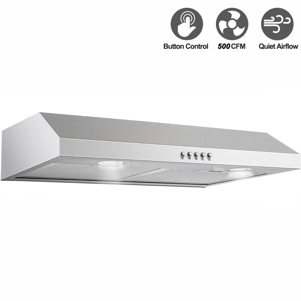 SNDOAS Under Cabinet Range Hood,30 Inch Ductless Range Hood Alterable to Ducted,Stainless Steel Kitchen Exhaust Hood