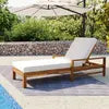 Acacia Wood Adjustable Backrest Outdoor Lounge Chair