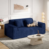 Modern Convertible Extendable Massage Loveseat Sofa Bed Set No Assembly Required Deep Seat Sponge Filling Apartment Mall School