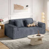 Modern Convertible Extendable Massage Loveseat Sofa Bed Set No Assembly Required Deep Seat Sponge Filling Apartment Mall School
