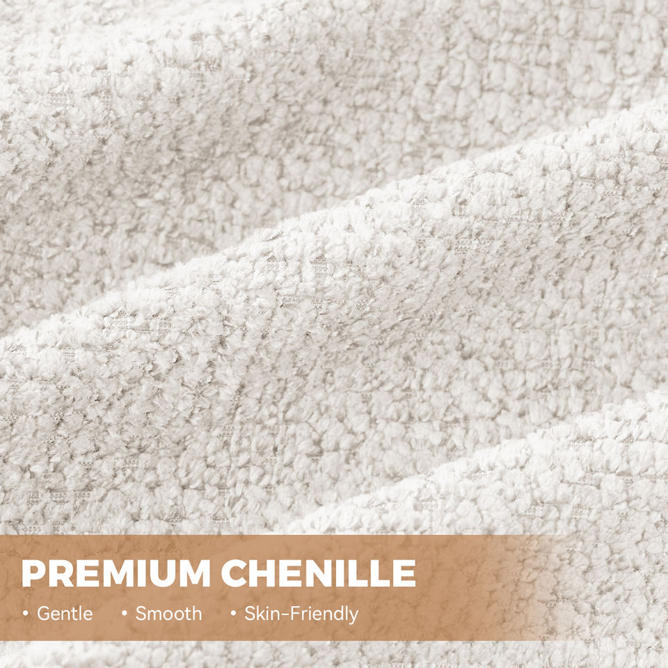 Modern Boneless Chenille L-Shaped Couch Oversized Cloud-Like Sofa Bed with Deep Seats for Living Room Large Space