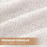 Modern Boneless Chenille L-Shaped Couch Oversized Cloud-Like Sofa Bed with Deep Seats for Living Room Large Space
