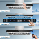 90cm Island Range Hood 36 Inch, 700 CFM Kitchen Hood with Dual-Sided Touch/Gesture/Remote Control, Ceiling Mount,3-Speed Fan