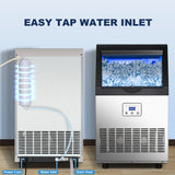 Ice Maker,110LBS/24H Commercial Ice Machine Stainless Steel Ice Maker Machine with 25LBS Capacity,45 Ice Cubes - view 6