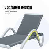 Leisure Outdoor Aluminum Chaise Lounge Bed with Table