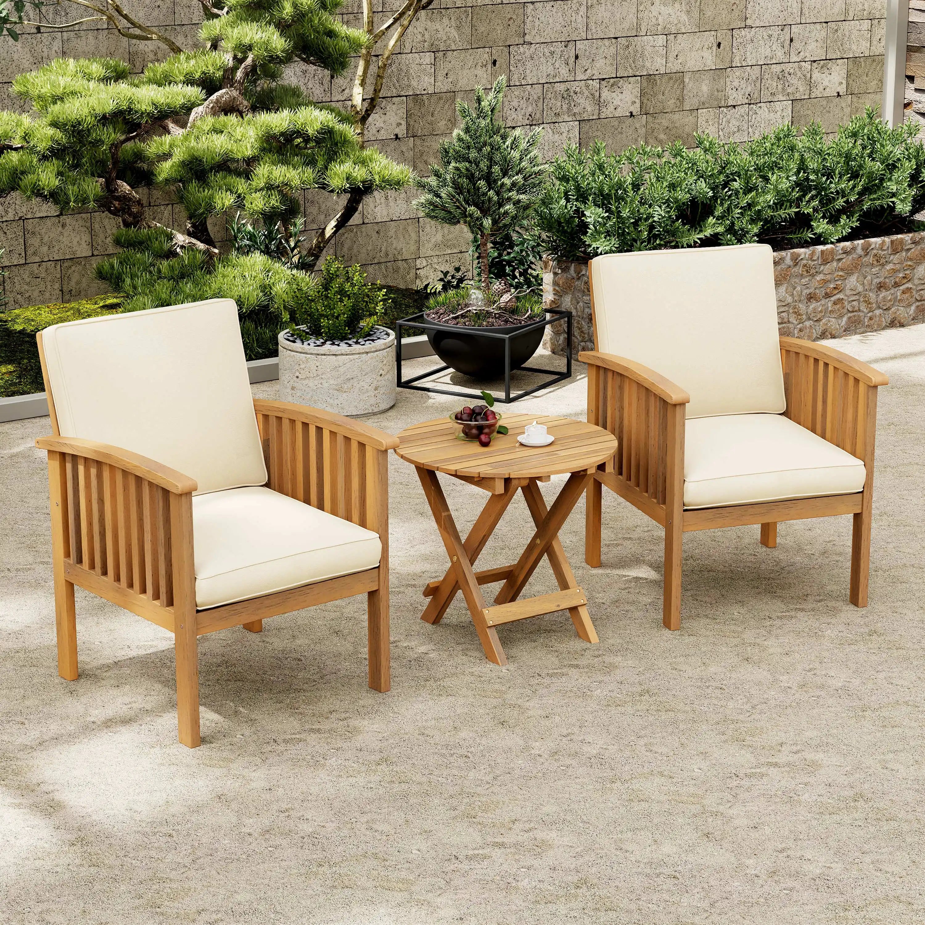 Acacia Wood Patio Conversation Sets