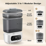 Baby Bottle Steamer and Dryer, Electric Steamer and Dryer for Baby Bottles, 4-in-1 Bottle Steamer and Dryer