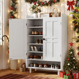 Modern Wood Eco-Friendly Extendable Dining Shoe Cabinet 6-Tier Modular Shoe Storage Organizer with Adjustable Shelves
