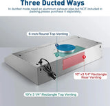 SNDOAS Under Cabinet Range Hood,30 Inch Ductless Range Hood Alterable to Ducted,Stainless Steel Kitchen Exhaust Hood