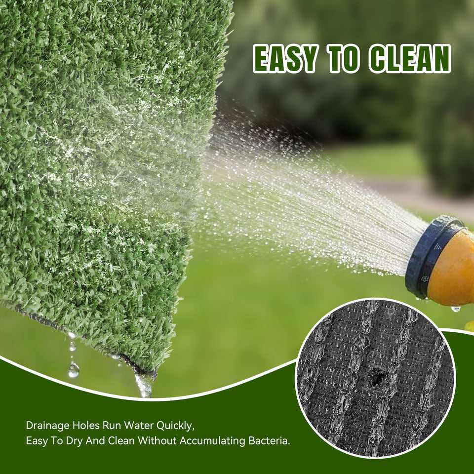 7*12 FT High Density Eco-Friendly Durable Plastic Artificial Grass Carpet Anti-Slip Surface Easy Installation Backyard
