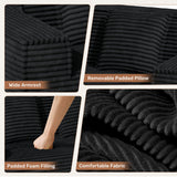 Modern Convertible Extendable Massage Loveseat Sofa Bed Set No Assembly Required Deep Seat Sponge Filling Apartment Mall School