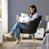 Velvet Adjustable Swivel Swivel Chair with Gold Metal Legs Steady Modern Design for Dining Hotel & Living Room Use