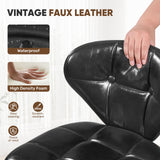 Steady Iron PU Leather Adjustable Hydraulic Eco-Friendly Water Resistant Bar Chair Modern Design Swivel Counter Height Kitchen (Set of 2)