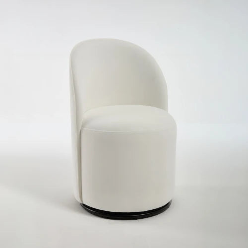 Modern Velvet Kitchen Swivel Accent Chair Luxury Barrel Chair for Living Room Dining Room Elegant Upholstered Leisure Chair