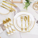350PCS Disposable PET Dinnerware Set Eco-Friendly BPA Free Complete Tableware Kit Plates Cups Cutlery Napkins Wedding Party