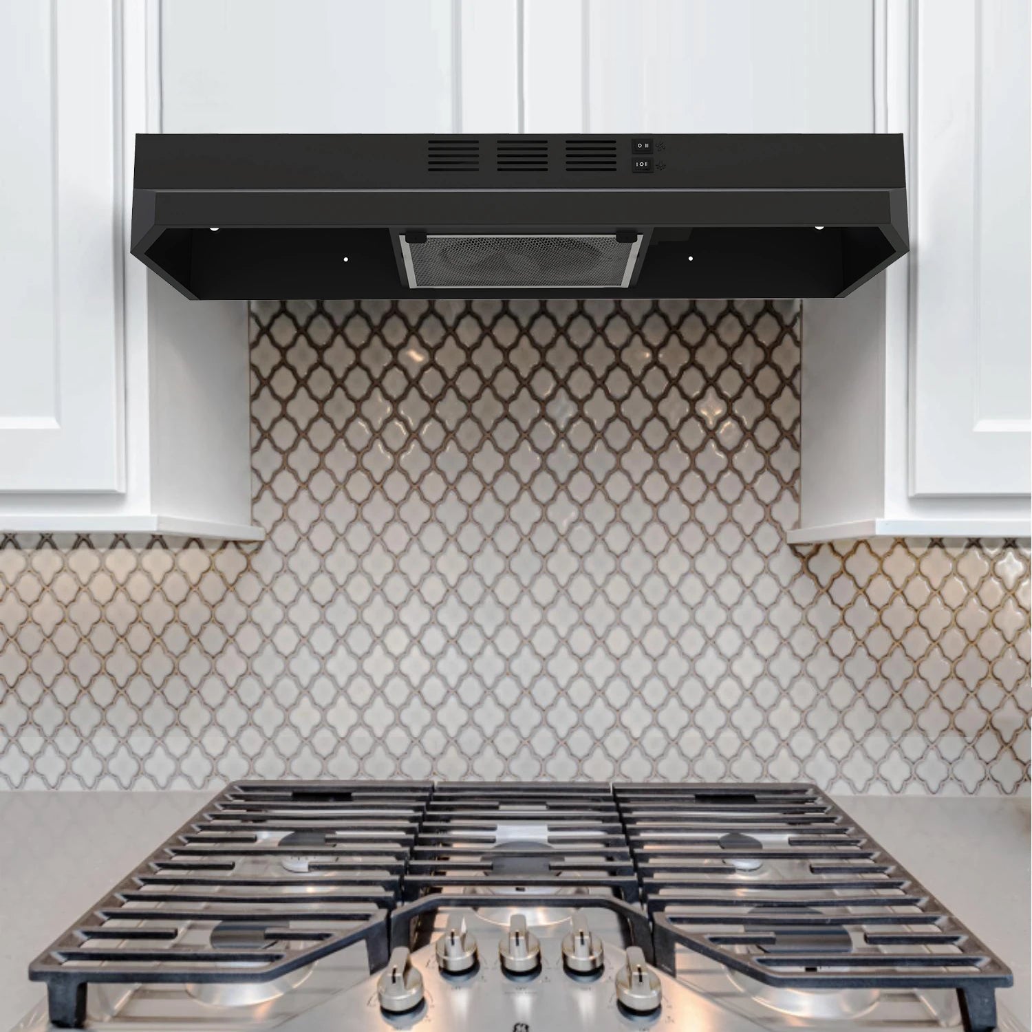 Range Hood 30 Inch Under Cabinet, Stainless Steel Kitchen Vent Hood 280CFM, Built-in Kitchen Stove Hood W/Rock - view 4