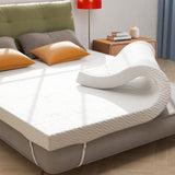 Cooling Durable Breathable Polyester Fiber Mattress Topper Slow Rebound Anti-Slip Design Adjustable Straps Home Furniture School