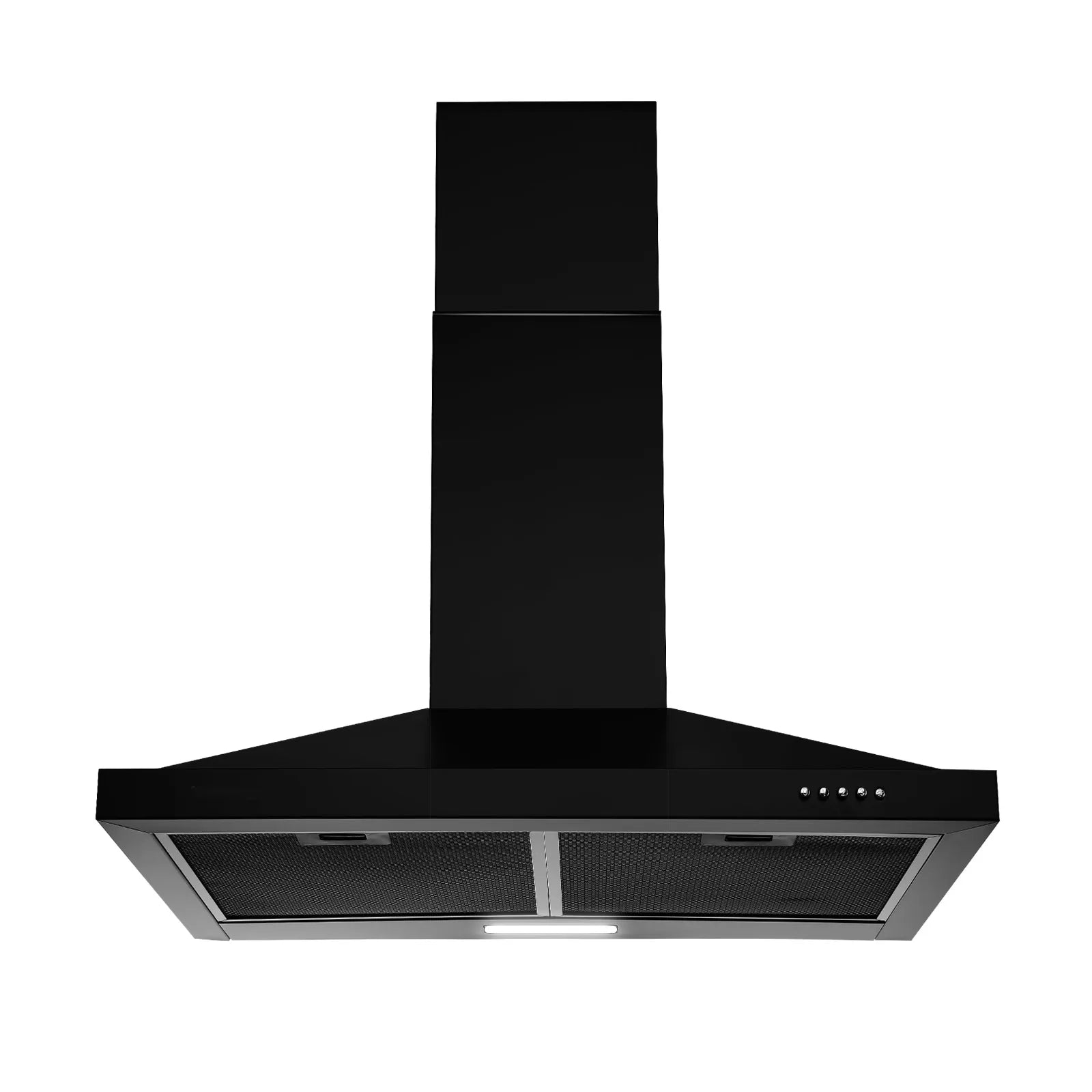 24 Inch Range Hood Black Range Hood, Ductless Range Hood with Energy Saving LED Light,Wall Mount Kitchen Hood ,Black Vent Hood