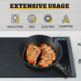 4.5QT Cast Iron Enameled Dutch Oven Lid Silicone Oven Mitts Non-Stick Bread Baking Pot PFOA/PTFE Free Durable Dishwasher Safe