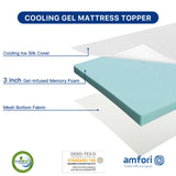 Cooling Durable Breathable Polyester Fiber Mattress Topper Slow Rebound Anti-Slip Design Adjustable Straps Home Furniture School