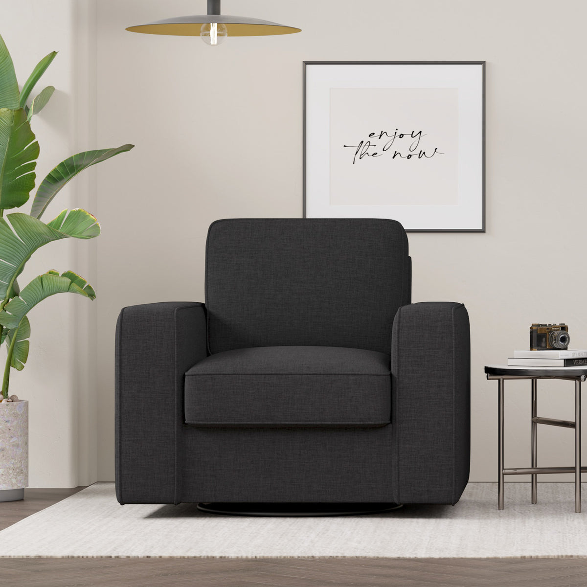 Swivel Accent Sofa Chair Extra Wide Leisure Chair Eco-Friendly Waterproof Fabric Durable Living Room Hotel Bedroom