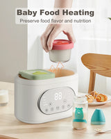 Bottle Warmer, 10-in-1 Fast Baby Bottle Warmer for Breastmilk & Formula, Double Milk Warmer with Timer, Accurate Temp Control,