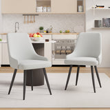 Contemporary Reclining Dining Chairs PU Leather Upholstered Eco-Friendly Waterproof Thick Cushion Home Office Apartment (Set of 2)