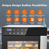 Food Dehydrator Machine 8 Tray Stainless Steel - Large Capacity Dehydrators for Food and Jerky, 600W Fruit Dehydrator